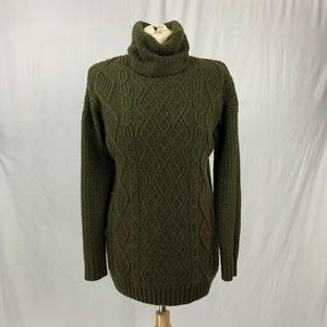 Carole Little Green Cowl Neck Sweater